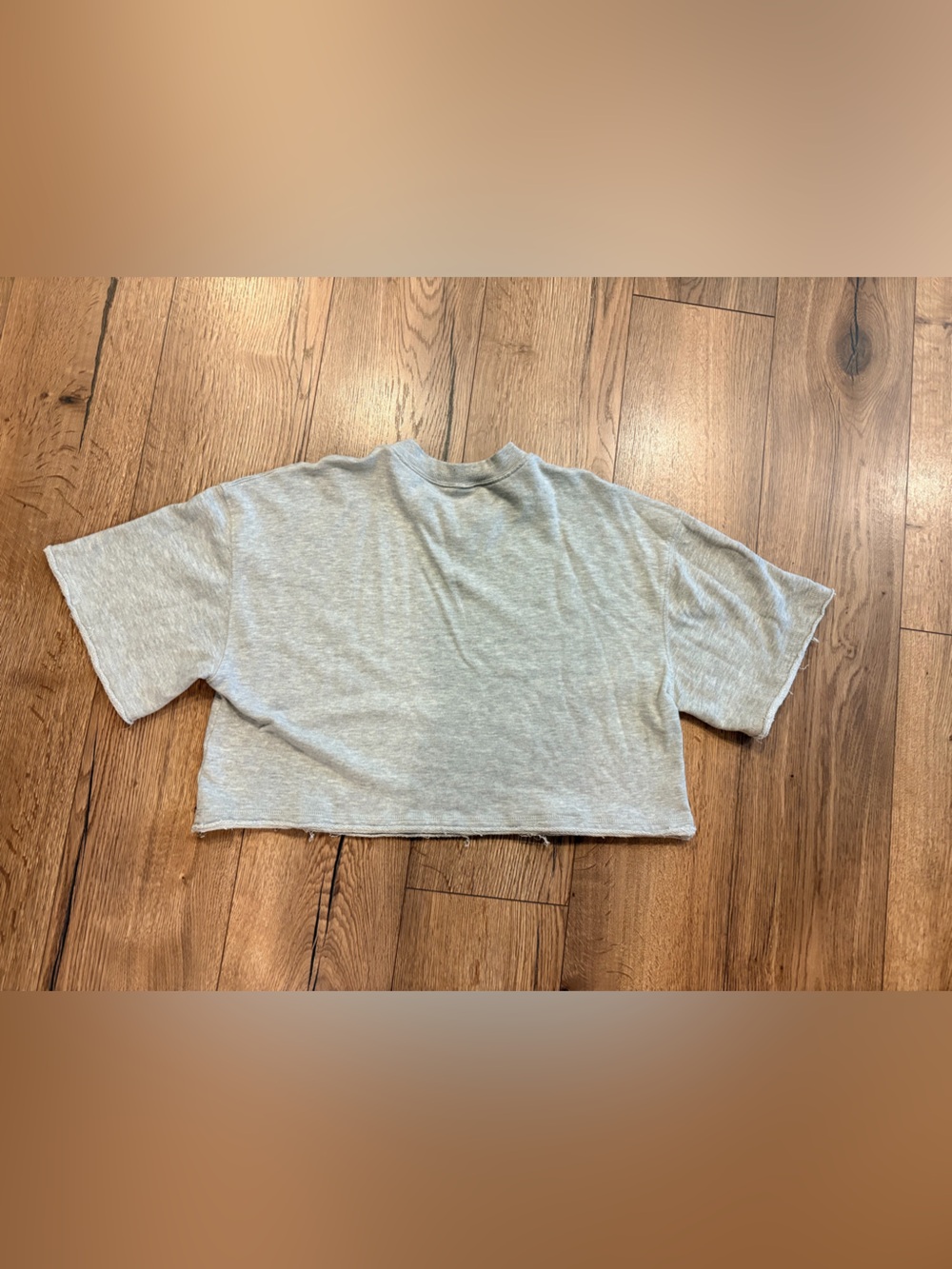 Wild Fable Light Gray Cropped Short-Sleeve Crewneck